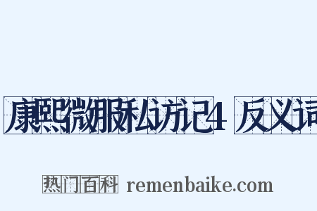 康熙微服私访记4反义词是什么意思的图片